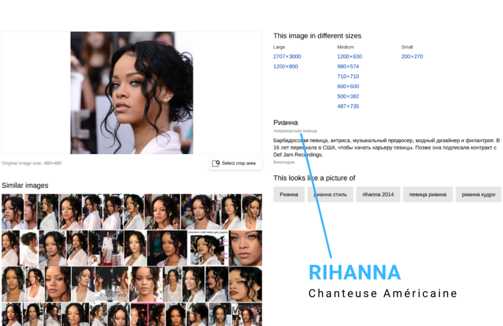 recherche Yandex Rihanna